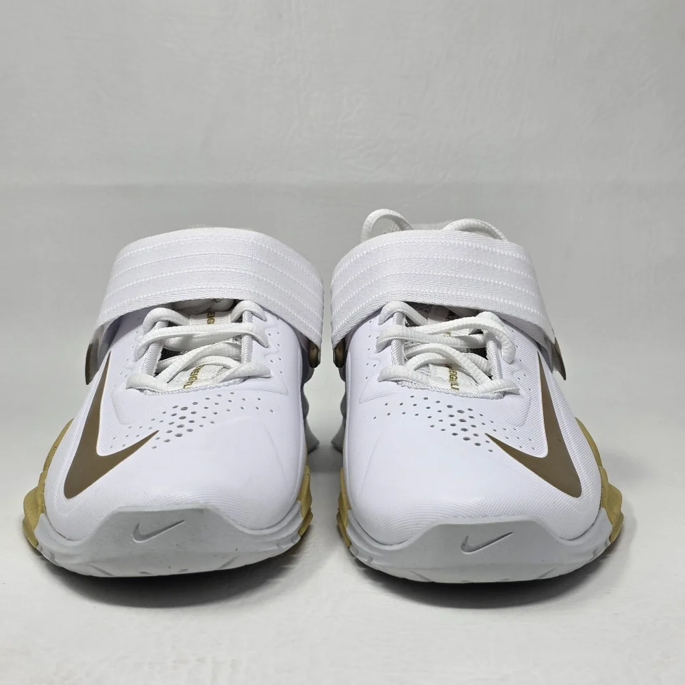 Nike Savaleos White Metallic Gold Weight Lifting Shoes CV5708 101 Men's Sz 4.5 - Picture 8 of 10